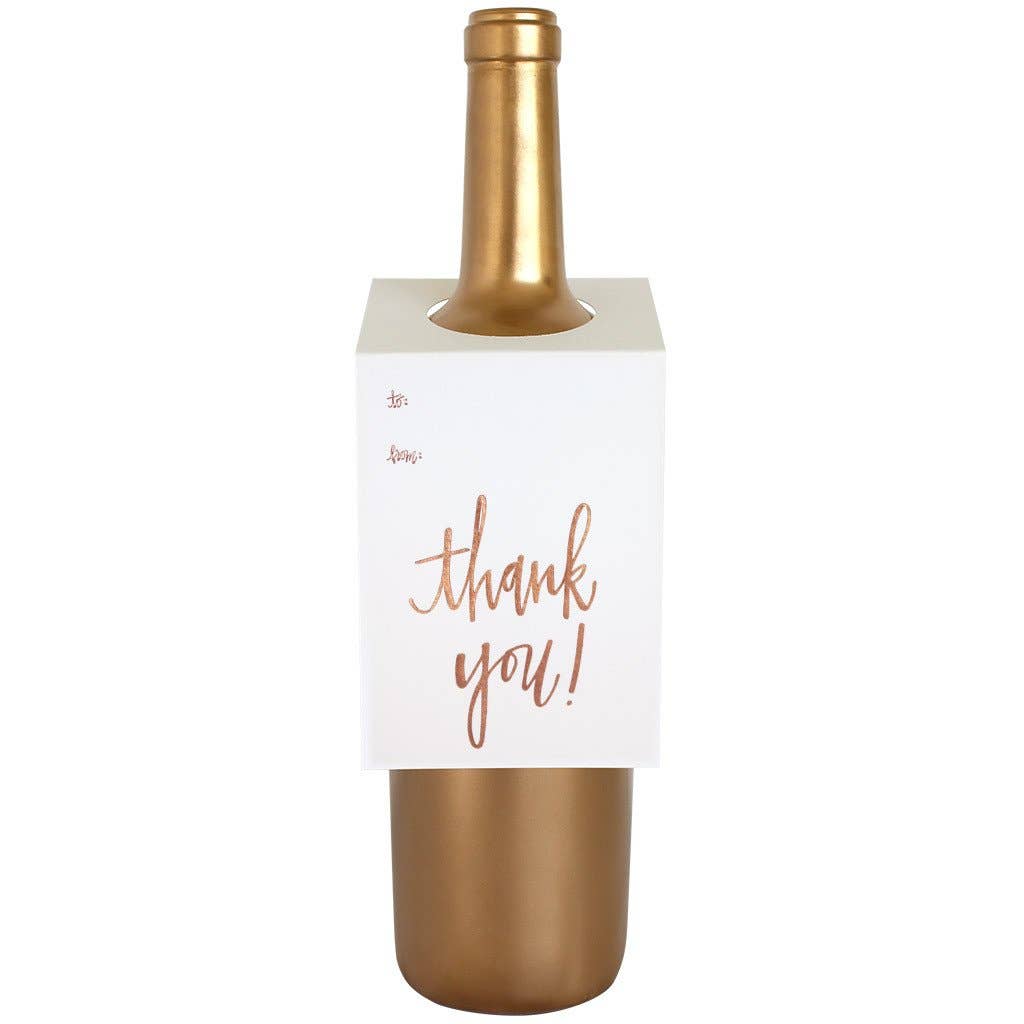 Thank You Script Wine & Spirit Tag  - Singles