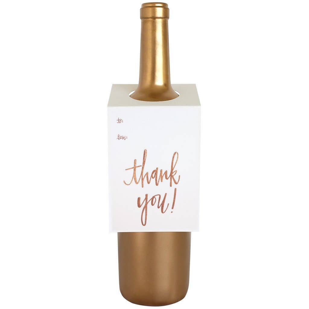 Thank You Script Wine & Spirit Tag  - Singles