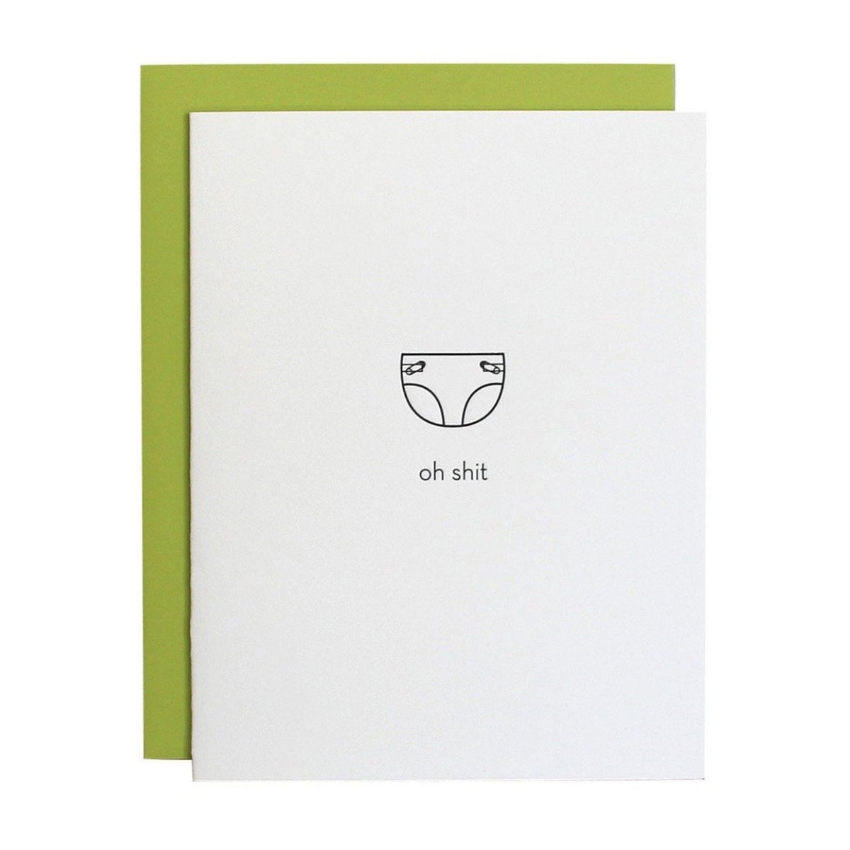 Oh Sh*t Diaper - Greeting Card