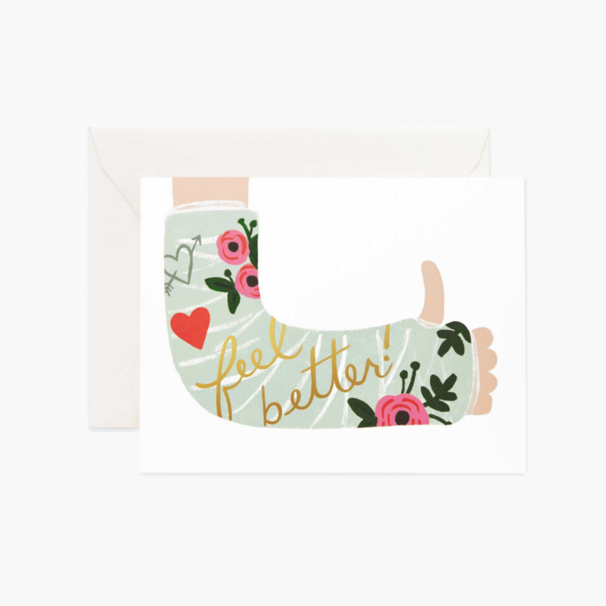 Feel Better Cast - Greeting Card