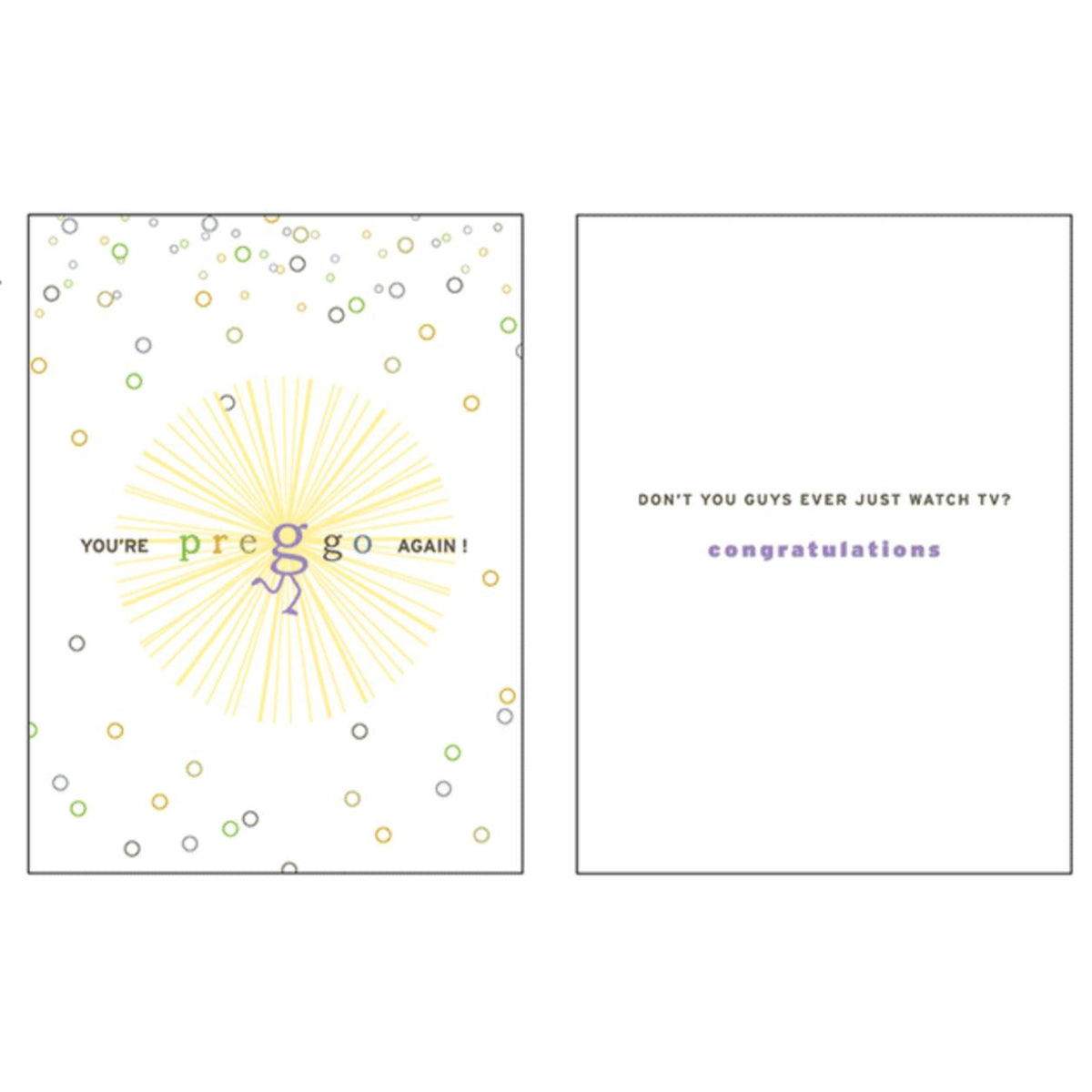 Preggo Again - Greeting Card