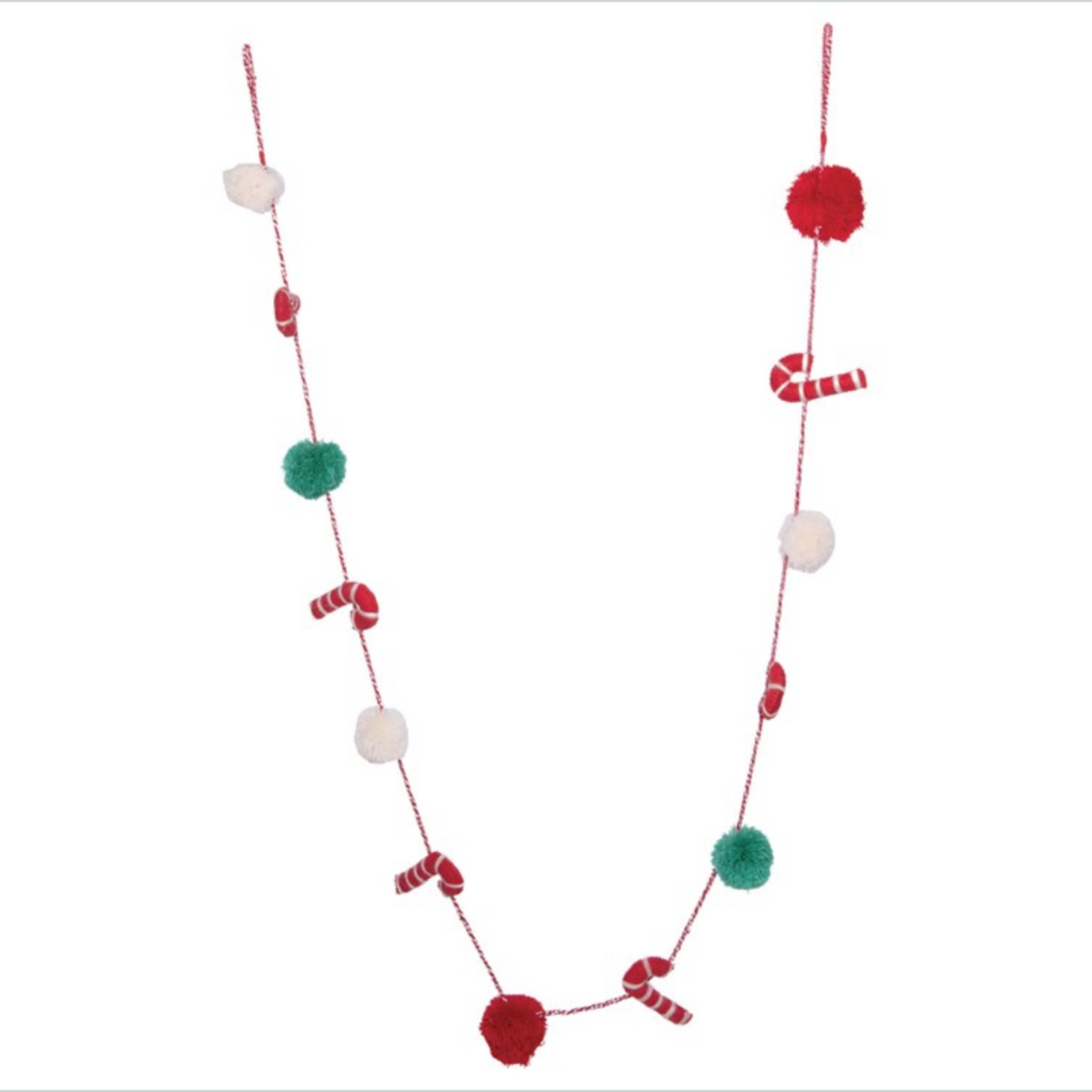 Wool Felt Candy Cane Garland