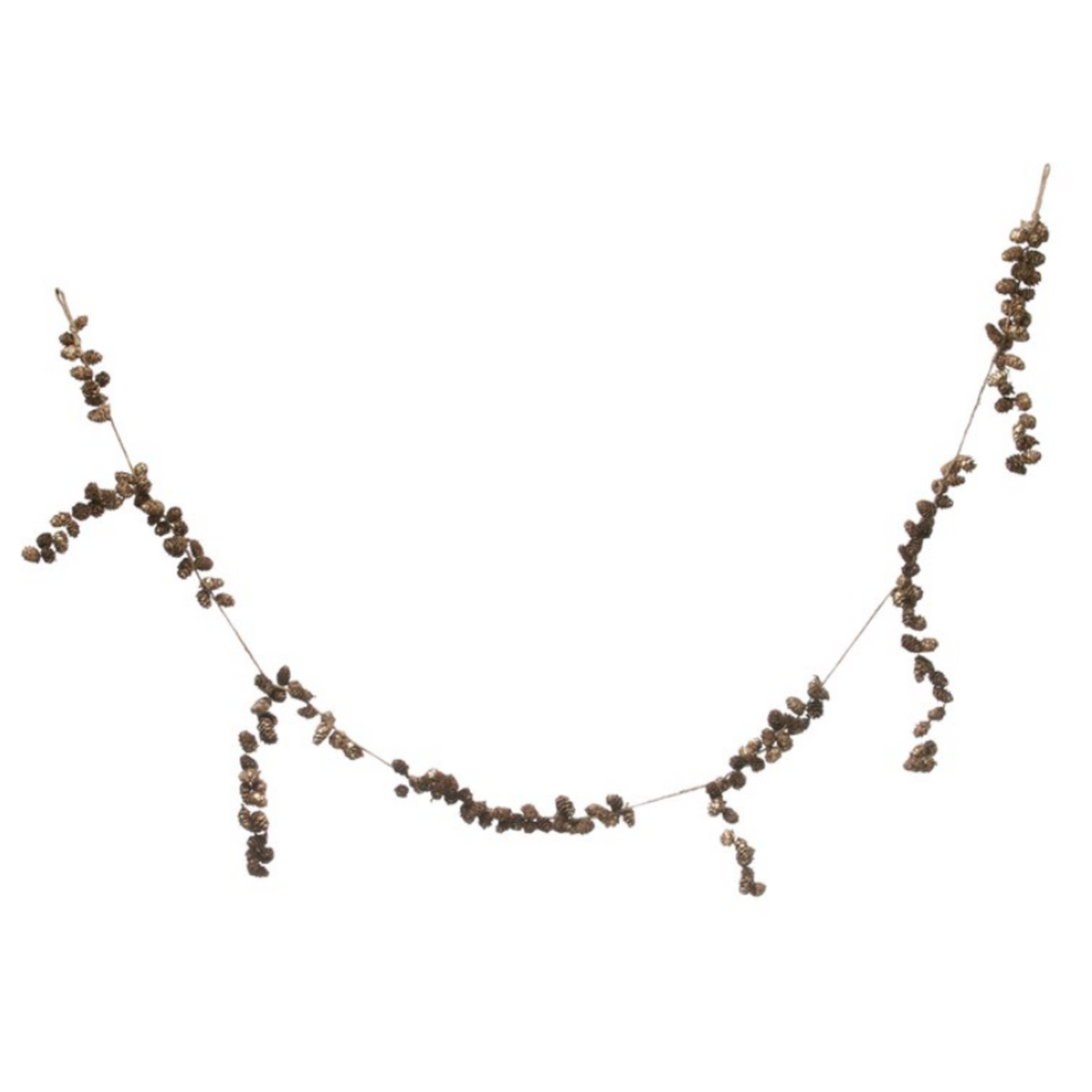 Pinecone Garland Gold