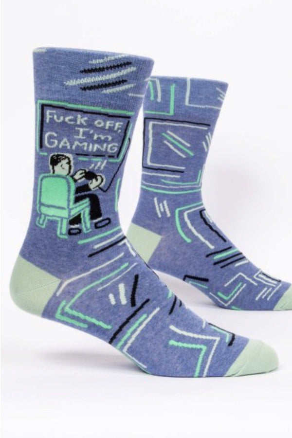 Fuck Off, I'm Gaming Men's Crew Socks