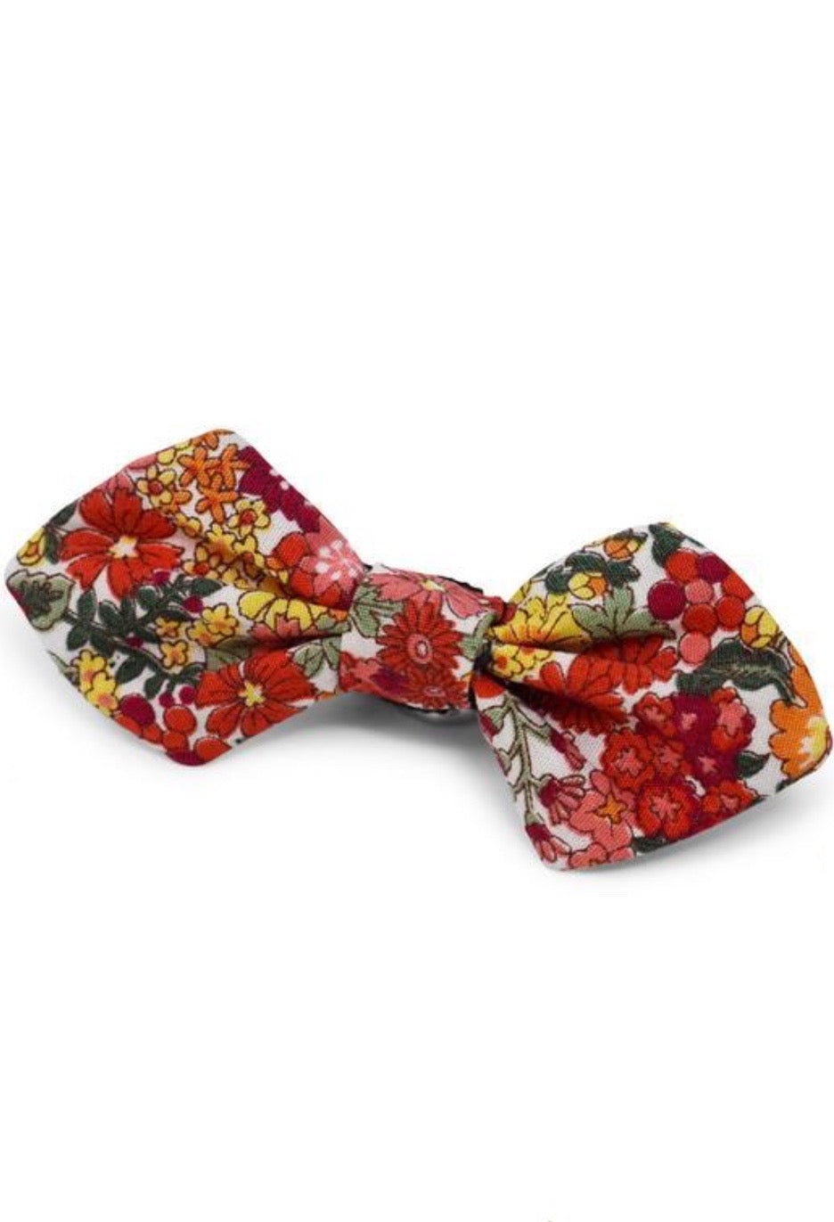 Dog Bowtie Red Floral Medium
