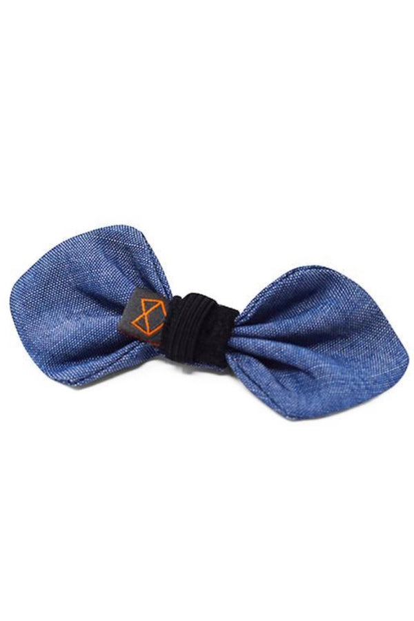 Dog Bowtie Chambray Small