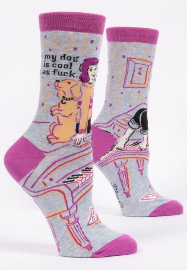 blue-q-SW501-my-dog-is-cool-as-fuck-crew-socks-purple