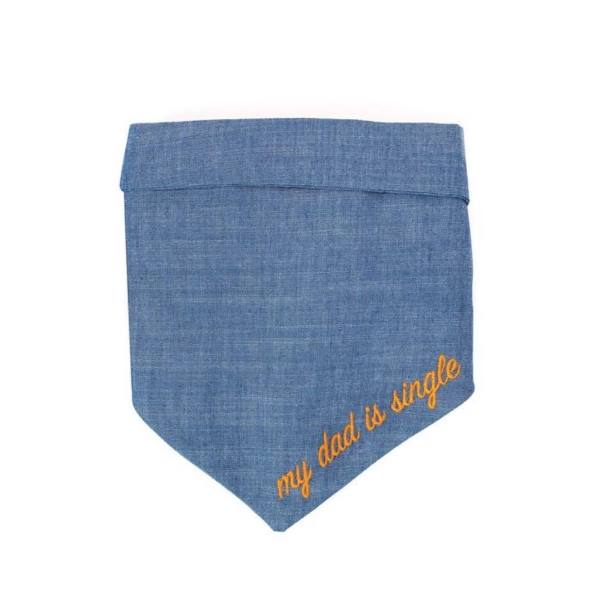 Dog Handkerchief Chambray: My Dad Is Single
