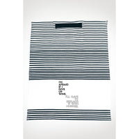Wine Murder b/w striped small hand towel