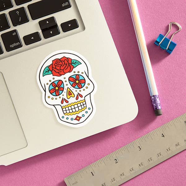 Sugar Skull Die Cut Sticker