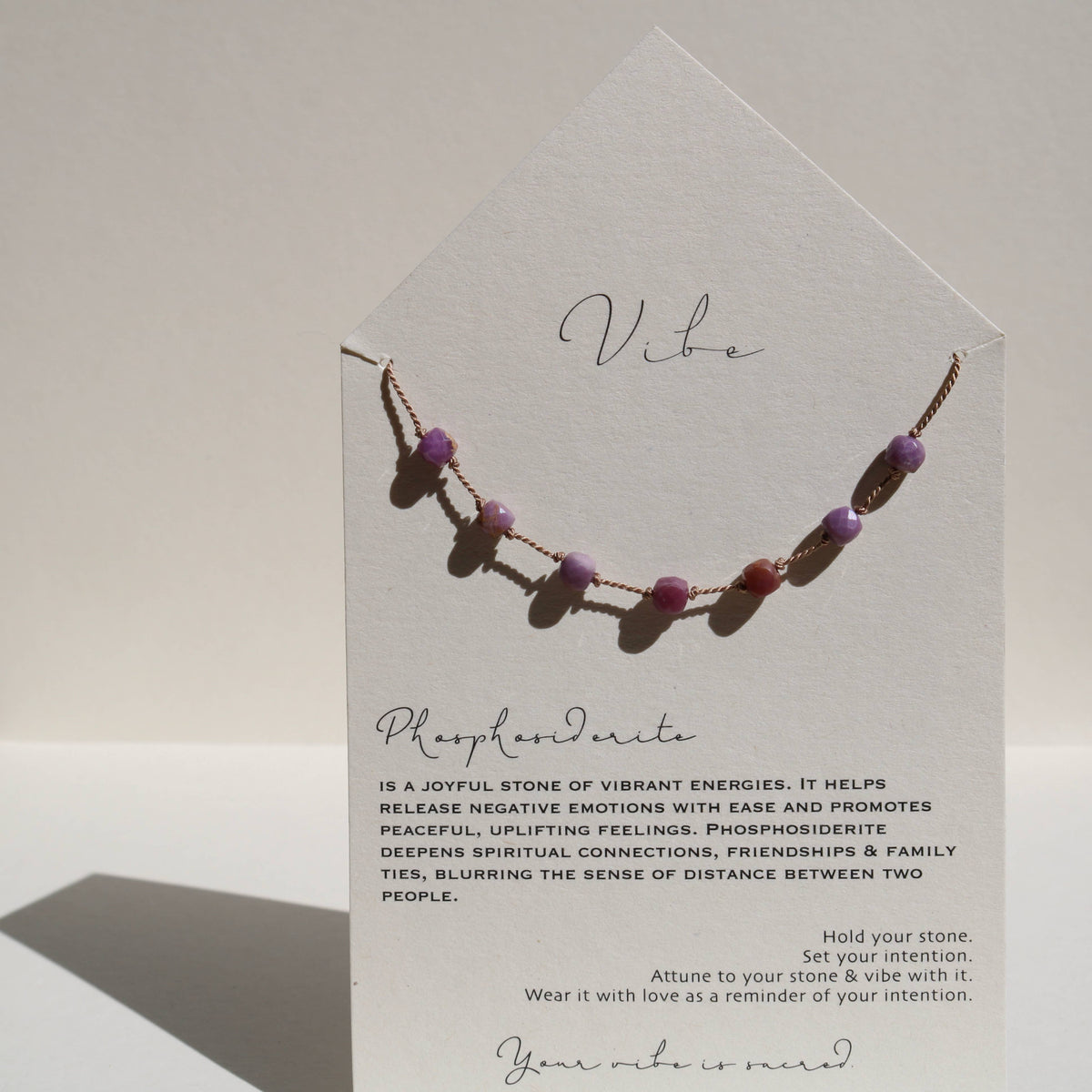 VIBE NECKLACE | PHOSPHOSIDERITE 7 STONE