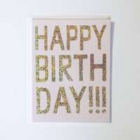 Glitter Hologram Foil Birthday Card