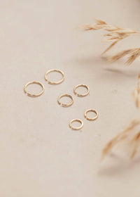 Tiny Hoops | 14kt Gold Fill + Sterling Silver