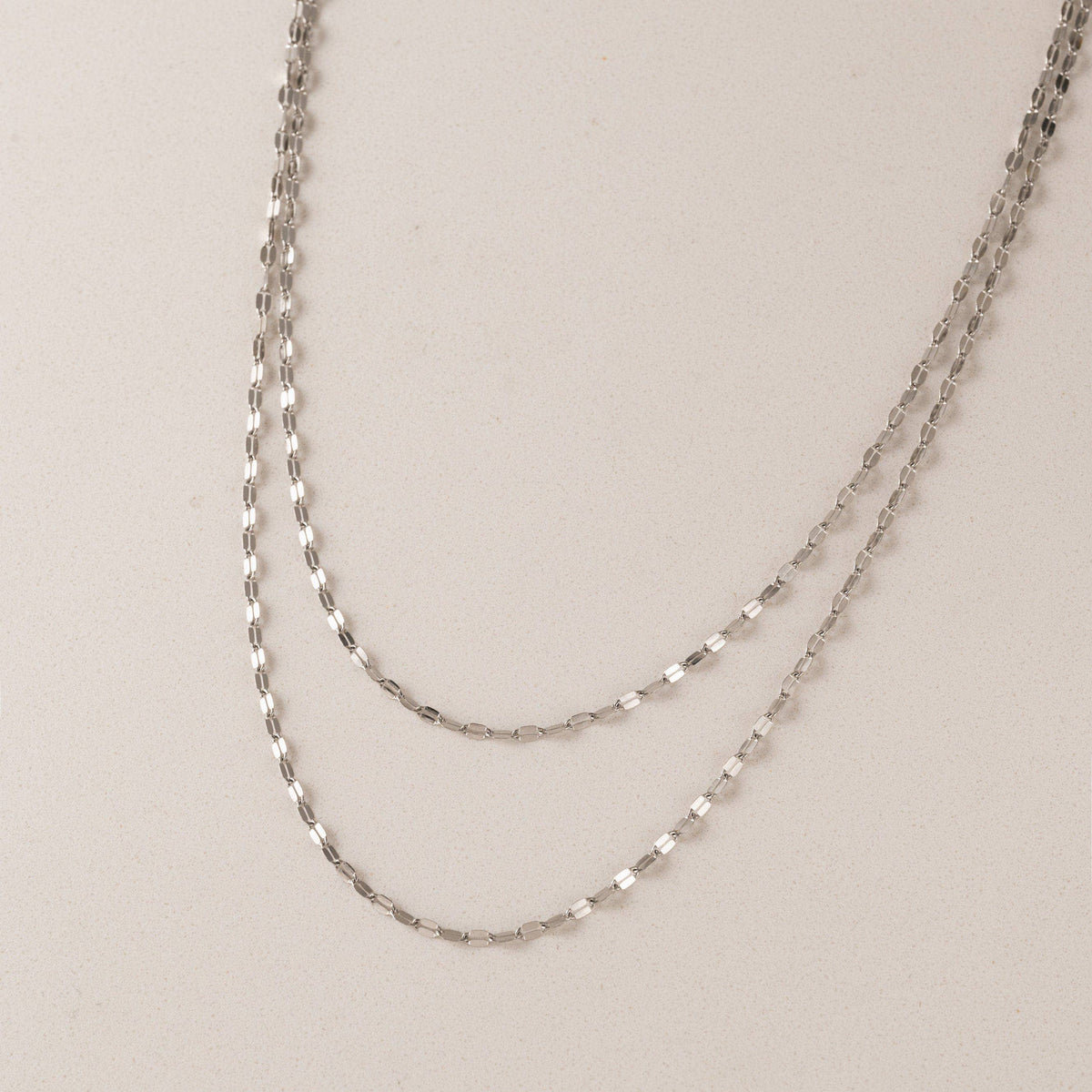 Ray Layered Necklace | Two-Chain Necklace | 18K Gold PVD