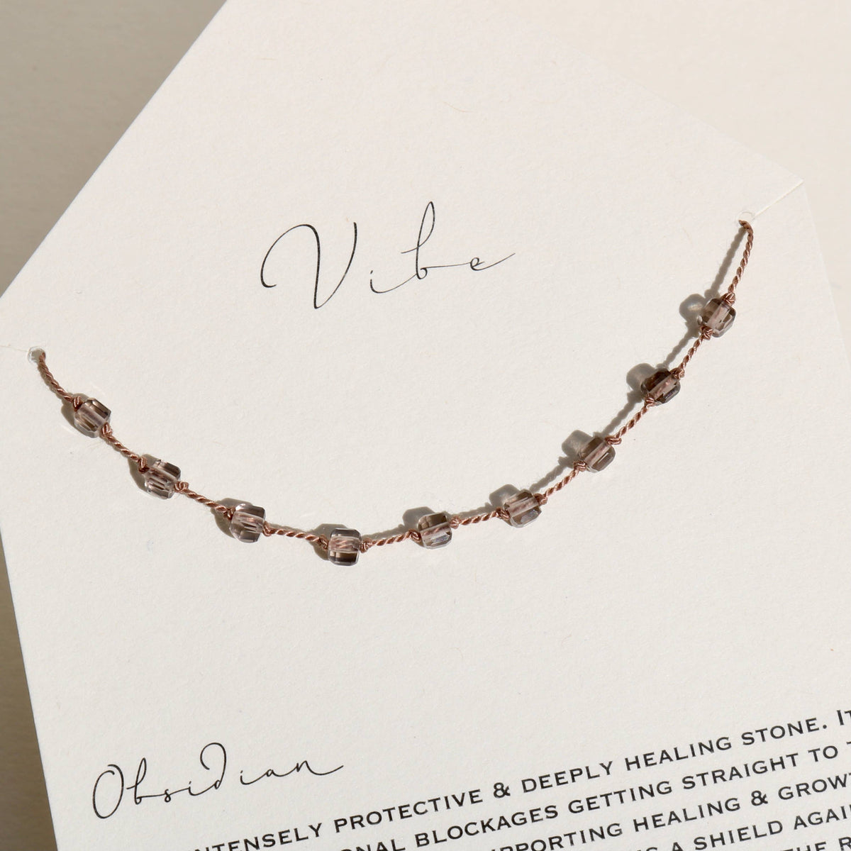 VIBE NECKLACE | ICE OBSIDIAN 9 STONE
