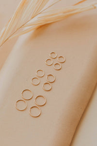 Tiny Hoops | 14kt Gold Fill + Sterling Silver