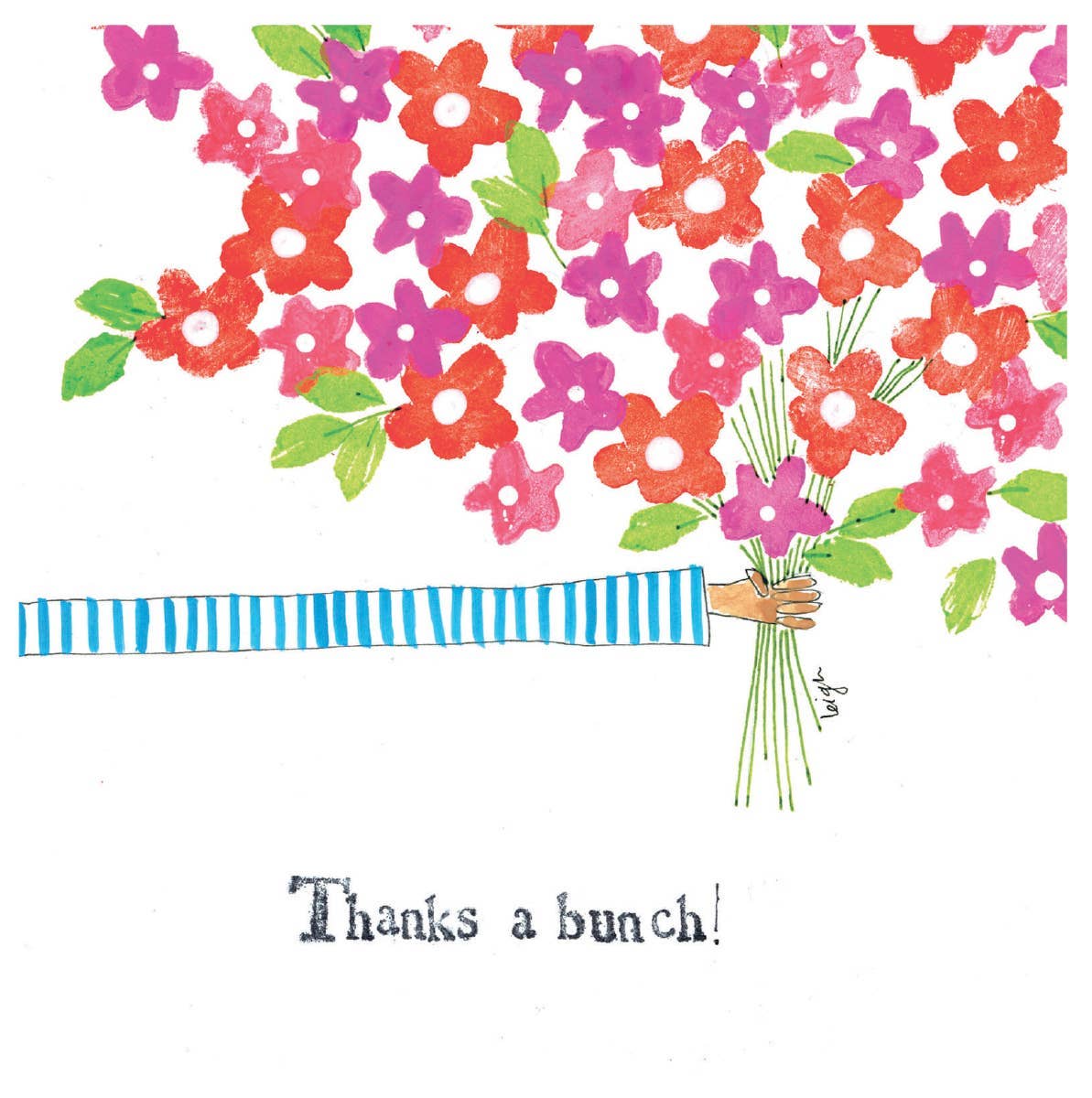 THANKS A BUNCH THANK YOU GREETING CARD 4.5 x 6.25"