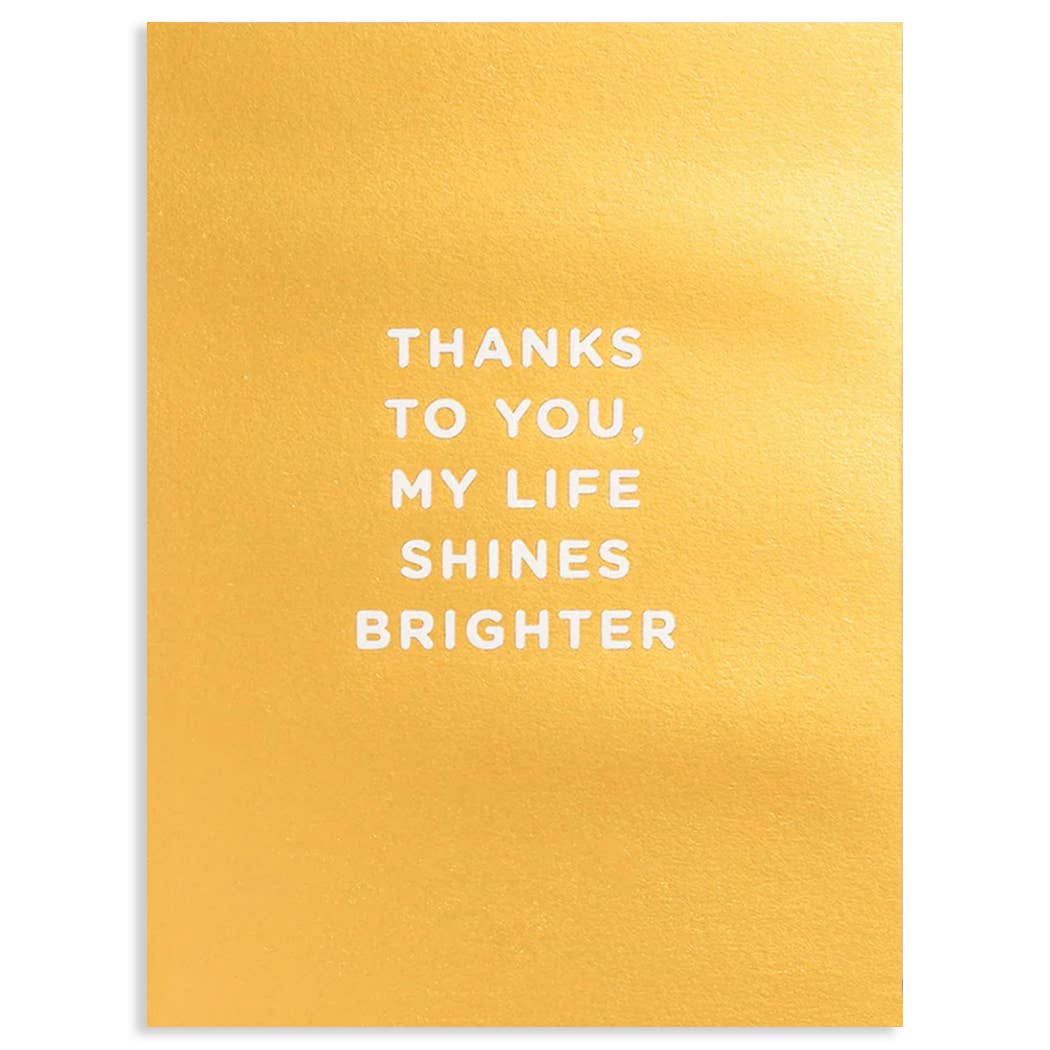 THANKS TO YOU THANK YOU GREETING CARD 3.5 x 4.75"