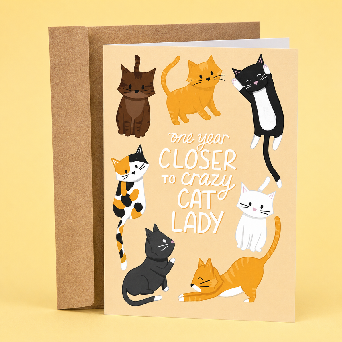 Funny Birthday Card for Cat Lover - Crazy Cat Lady