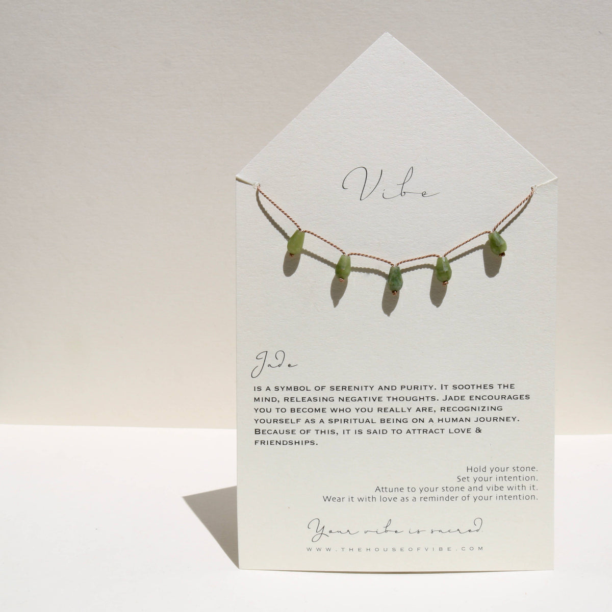 VIBE NECKLACE | JADE 5 DROP