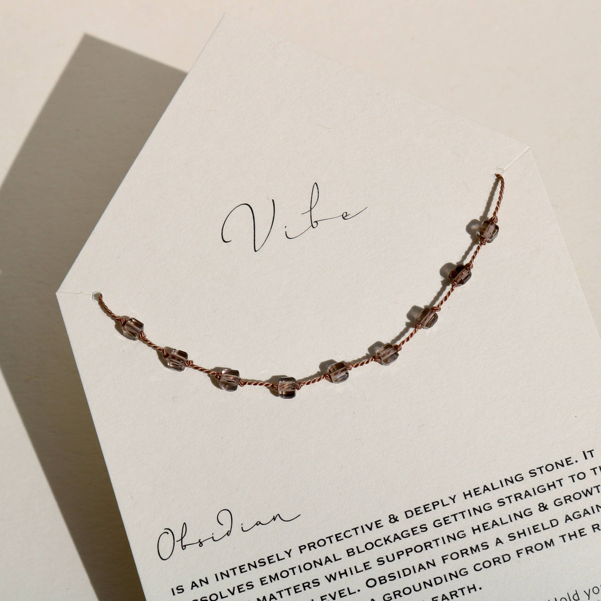 VIBE NECKLACE | ICE OBSIDIAN 9 STONE