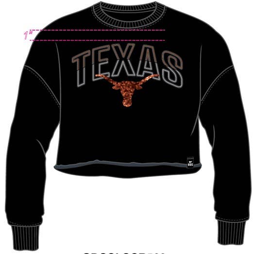 Texas Starlite Sequin Cropped Longsleeve