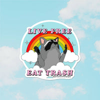 Live Free, Eat Trash Bumper Sticker