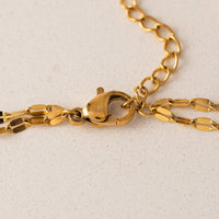 Ray Layered Necklace | Two-Chain Necklace | 18K Gold PVD