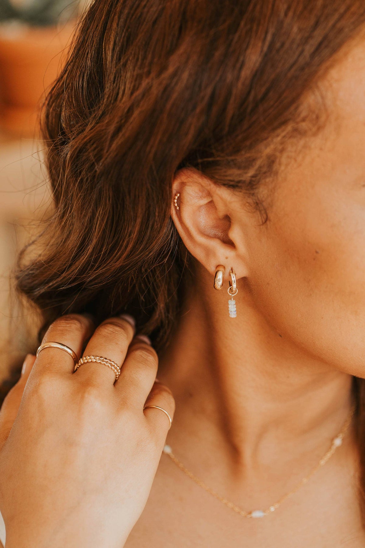 Dezi Studs | 14kt Gold Fill + Sterling Silver