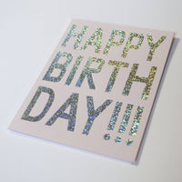 Glitter Hologram Foil Birthday Card