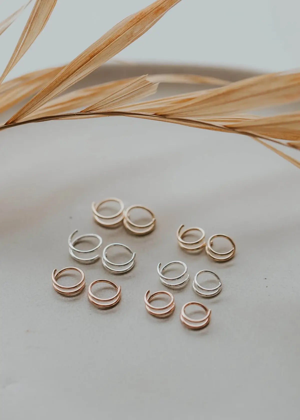 Tiny Twist Earrings | 14kt Gold Fill + Sterling Silver