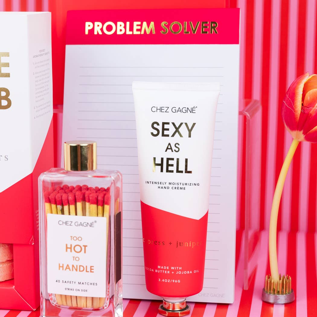 Too Hot To Handle - Glass Bottle Safety Matches - Red