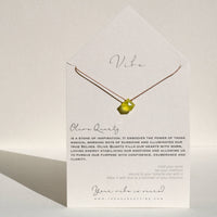 VIBE NECKLACE | OLIVE QUARTZ PENTAGON