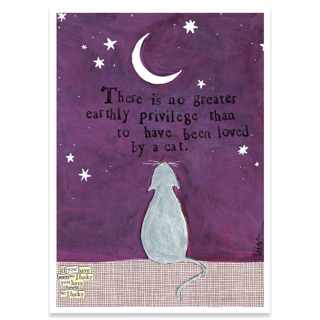 LOVED BY A CAT PET SYMPATHY GREETING CARD 4.5 x 6.25"
