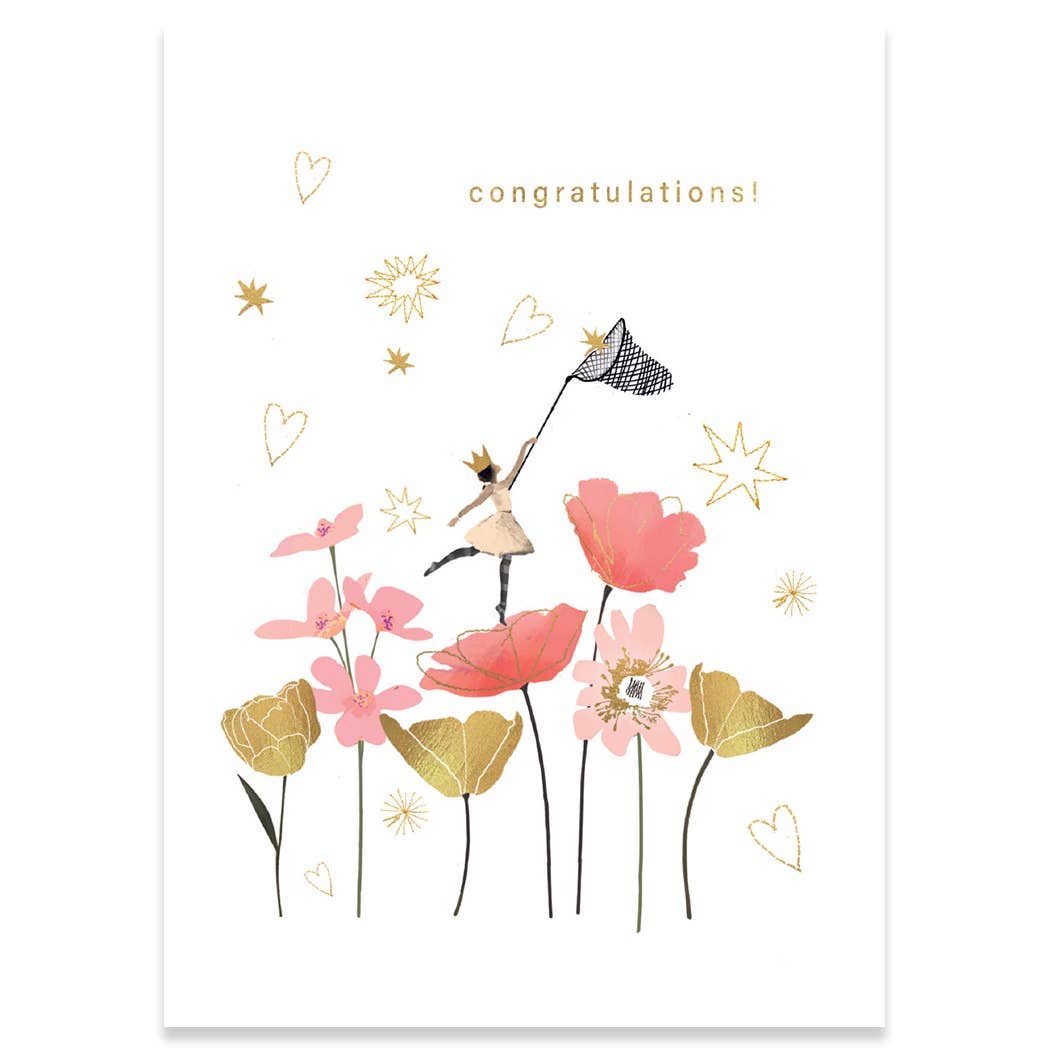 CATCHING STARS CONGRATULATIONS GREETING CARD 4.5 x 6.25"