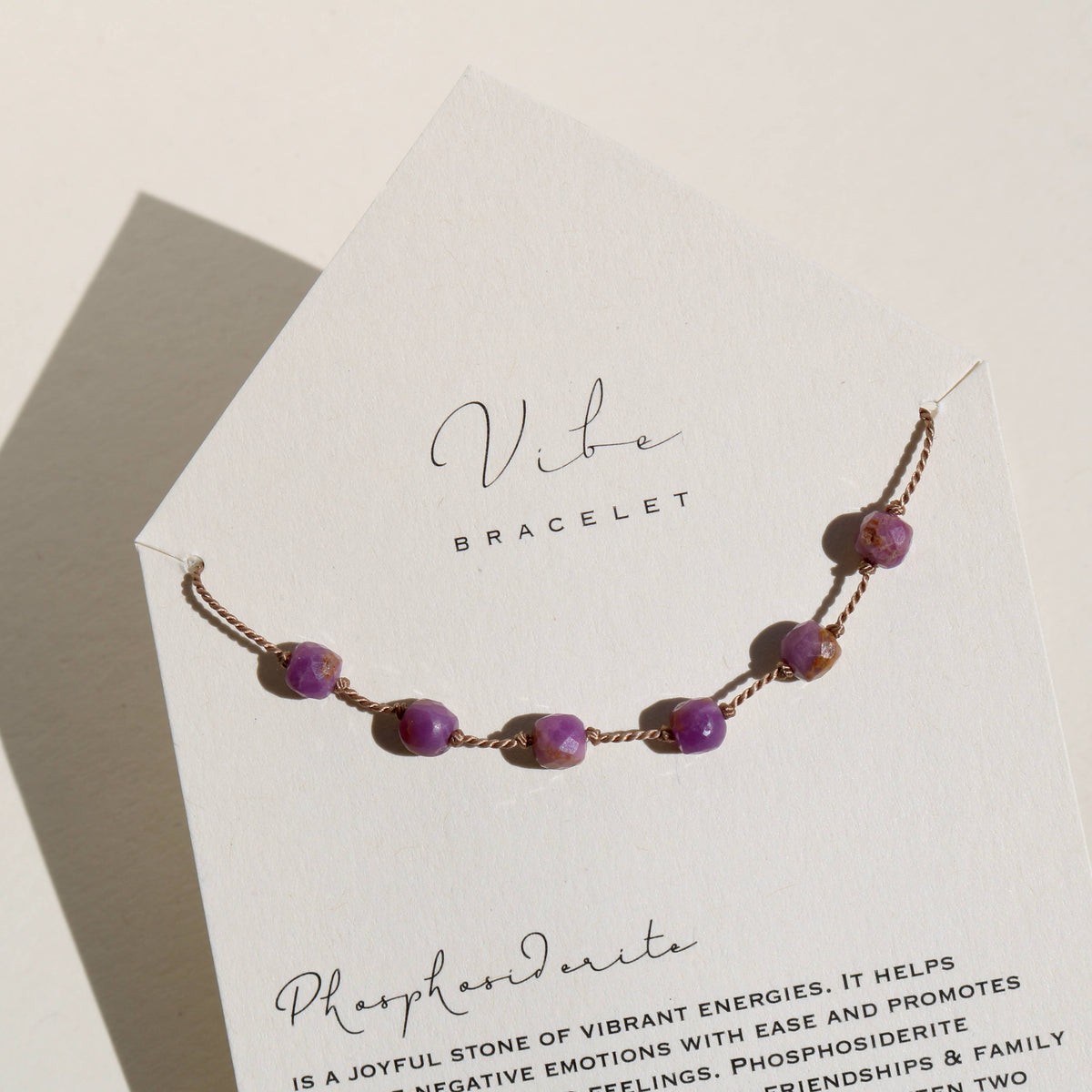 VIBE BRACELET | PHOSPHOSIDERITE CUBES