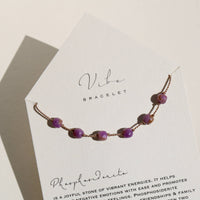 VIBE BRACELET | PHOSPHOSIDERITE CUBES