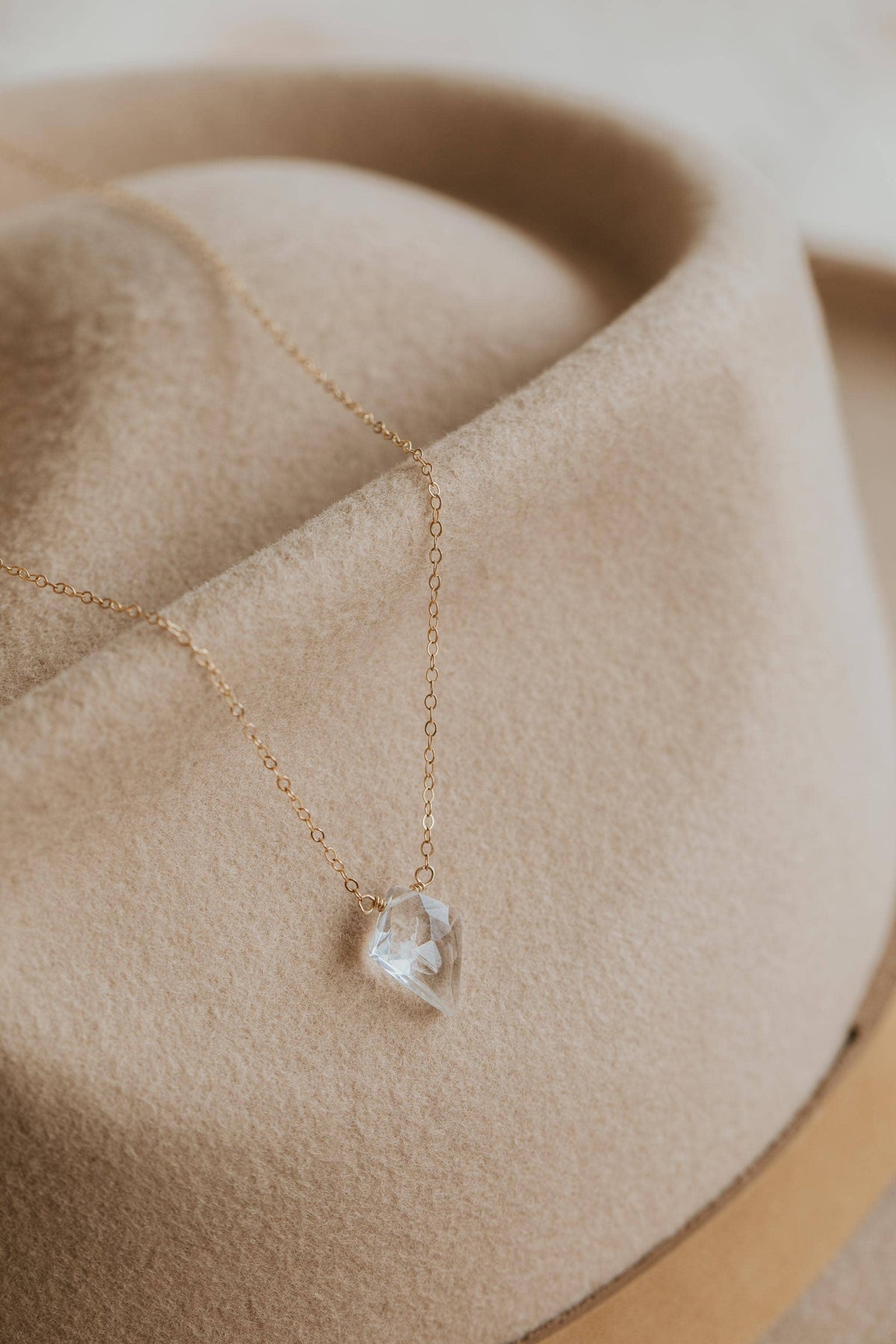 Crystal Dagger Necklace | 14kt Gold Fill + Sterling Silver