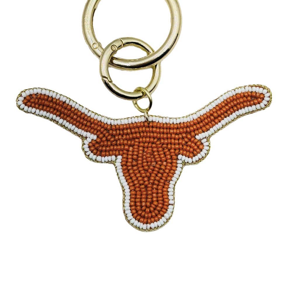 Beaded Purse Charm – Texas Longhorns