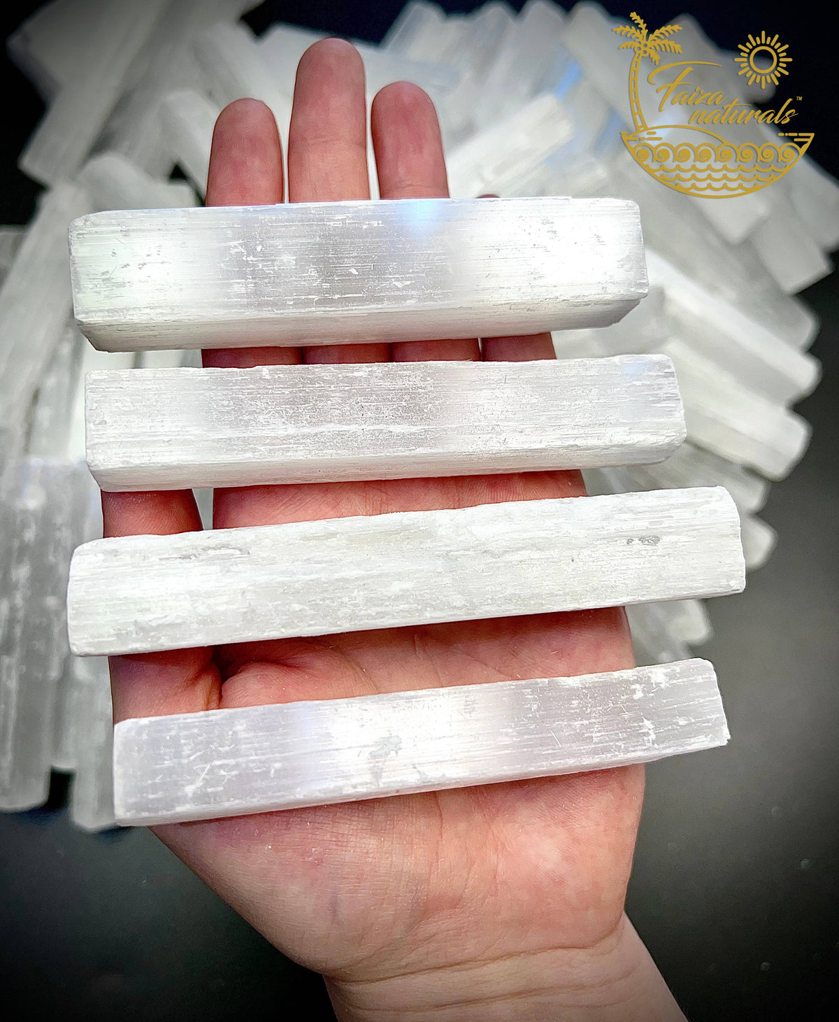 Selenite Crystal Wand (4 inch)  Imported from Morocco