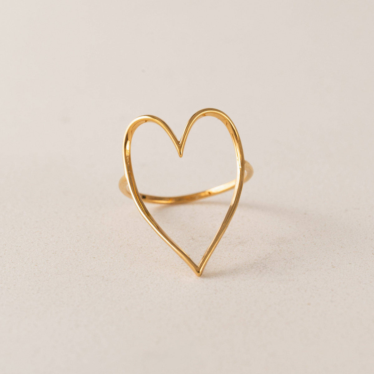 Lovestruck Ring | Heart Band Ring | Gold Stacking Ring