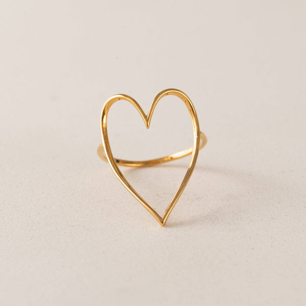Lovestruck Ring | Heart Band Ring | Gold Stacking Ring