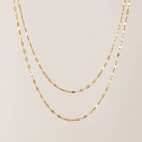 Ray Layered Necklace | Two-Chain Necklace | 18K Gold PVD