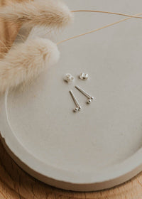 Double Dot Studs | 14kt Gold Fill + Sterling Silver