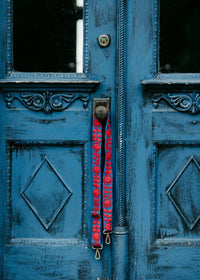 Blue and Red Adjustable Strap