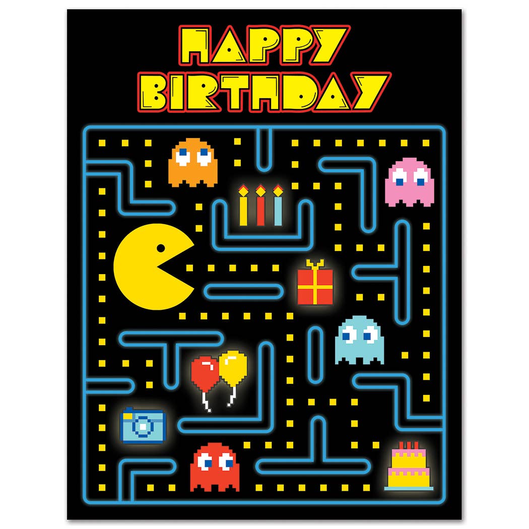 Retro Arcade Game Birthday Card
