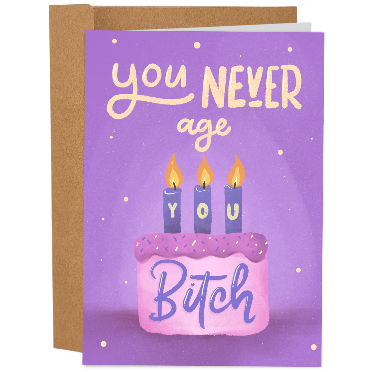 Never Age Humor Birthday Card - Funny Birthday Card