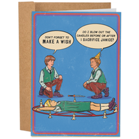 Sacrifice Janice - 70's Vintage - Funny Birthday Card