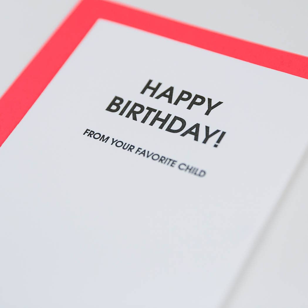 HBD From Your Favorite Child -  Funny Birthday Card