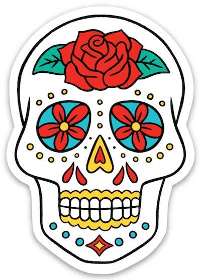 Sugar Skull Die Cut Sticker